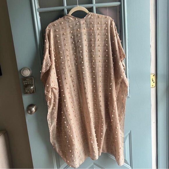 Ellen Tracy Beachy Boho Polka Dot Lightweight Coastal Swim Cover Up Resort Wear - Picture 3 of 7